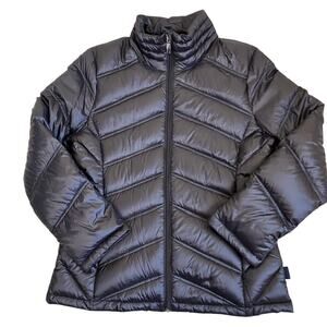 Calvin Klein Sz L Black Packable Lightweight Premium Down Puffer Jacket Basic